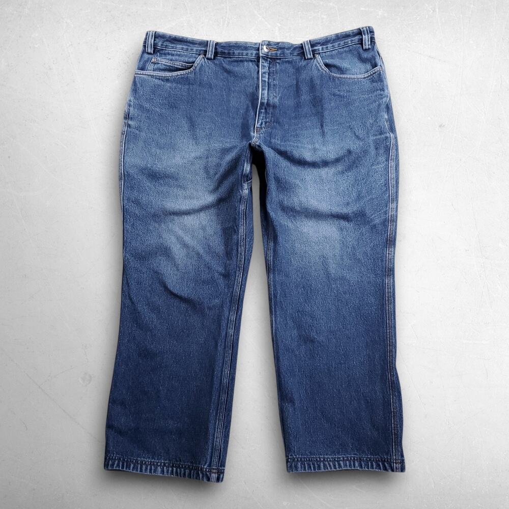 Duluth Trading Ballroom Relaxed Fit Jeans Men 44x28 Blue Cotton Denim Utility